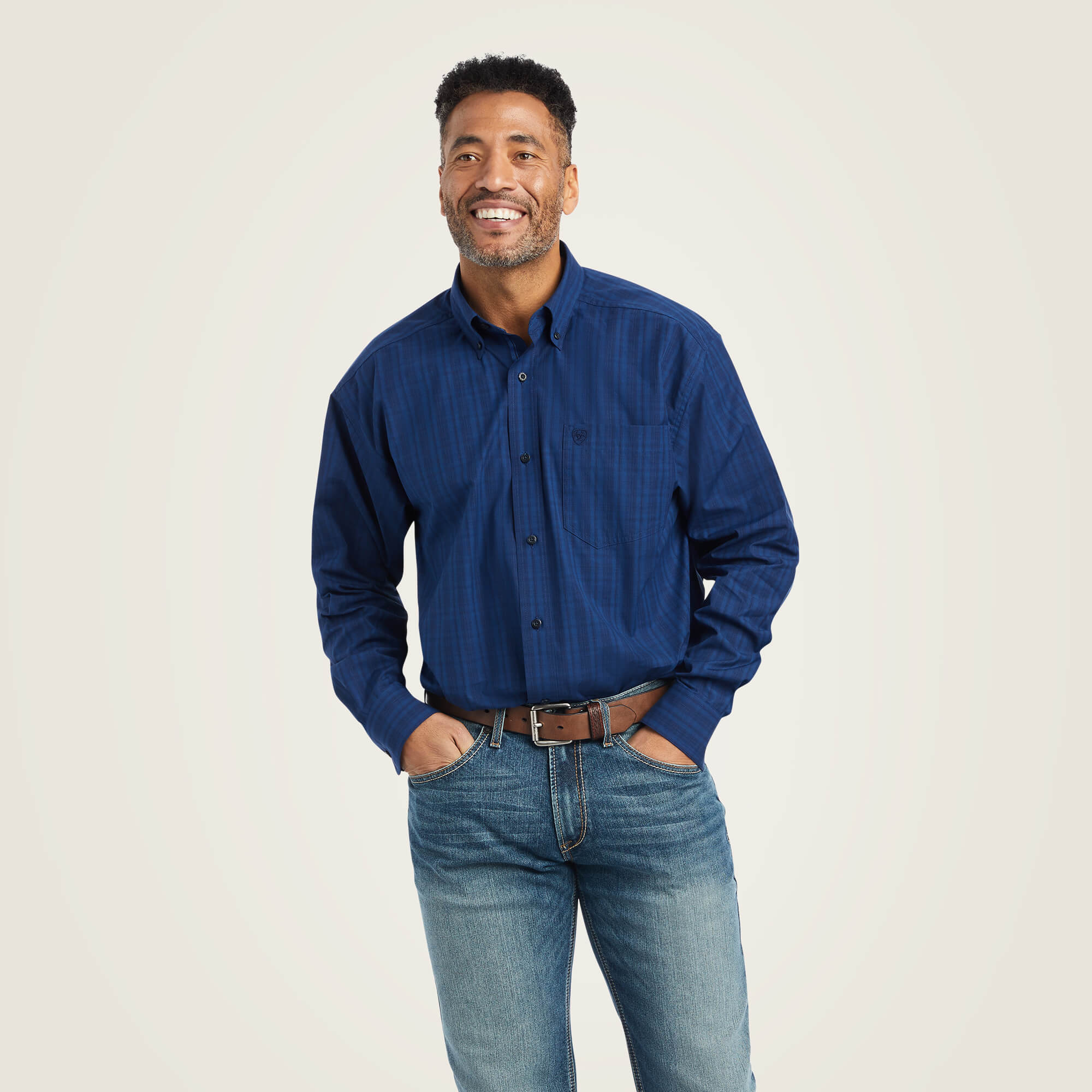 Ariat Men's Pro Gidion Classic LS Shirt Peacoat