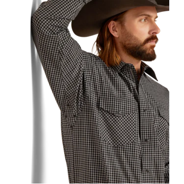 Ariat Men's Pro Neo Long Sleeve Snap Shirt - White - Image 3