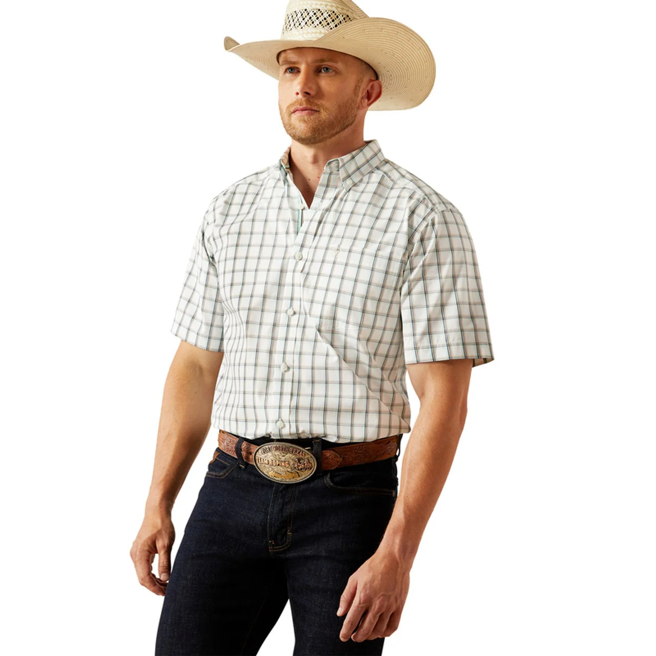 Ariat Men's Pro Series Cooper Classic Fit Shirt- White - Image 3