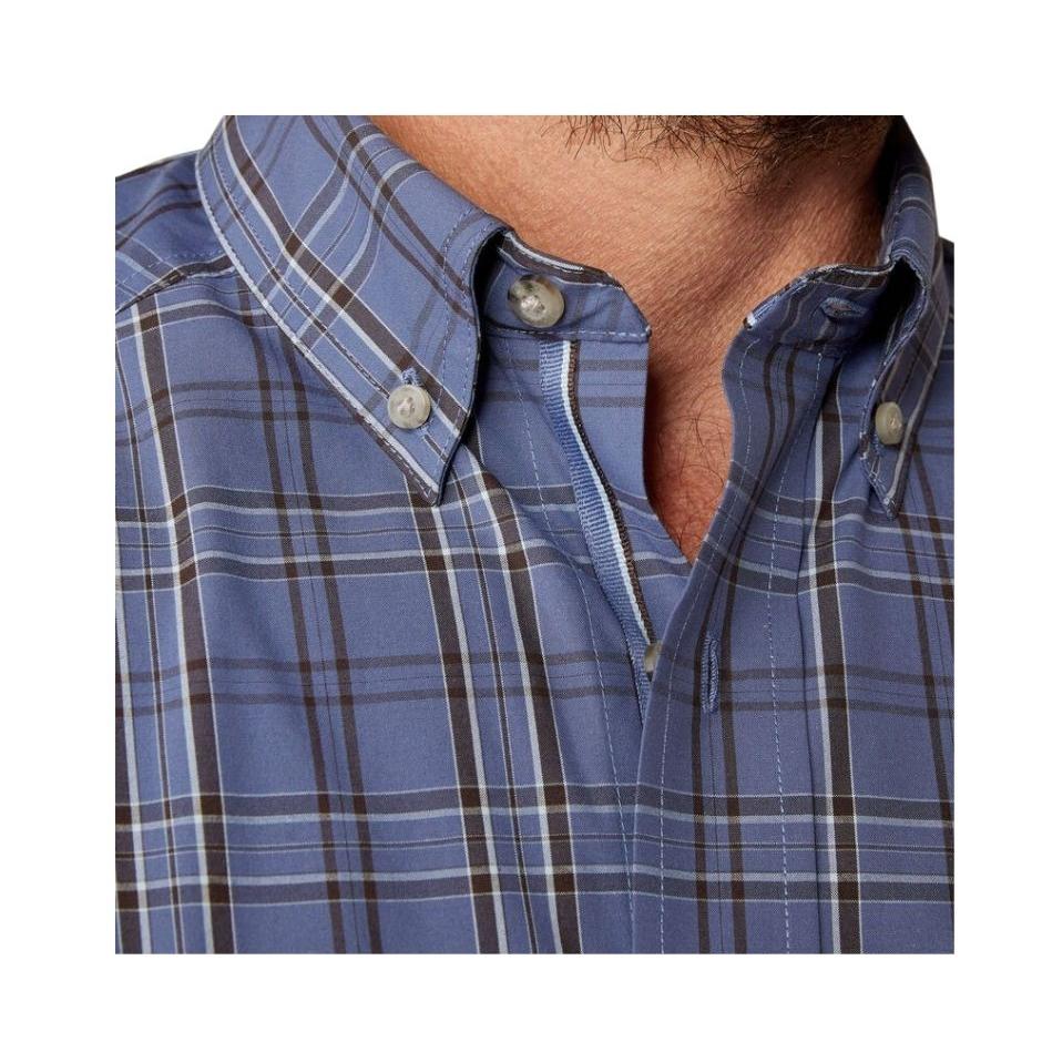 Ariat Men's Pro Series Creed Classic Fit  Long Sleeve Shirt- Grey Blue - Image 2