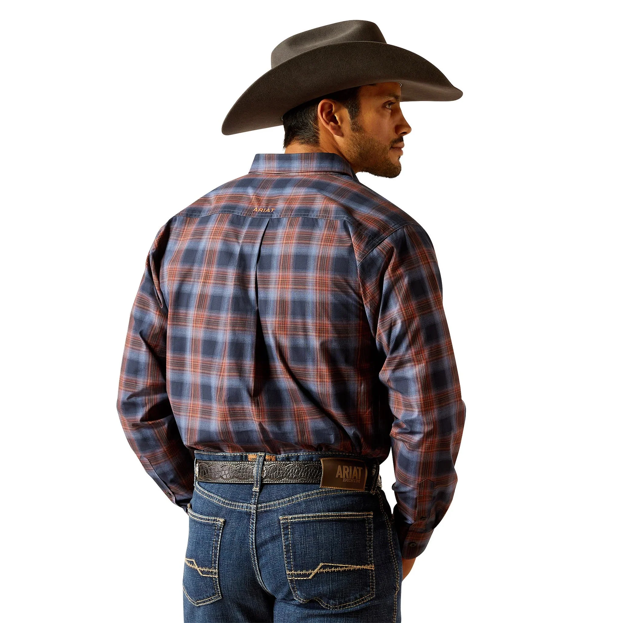 Ariat Men's Pro Tyler Classic Fit Shirt Long Sleeve Shirt - Dark Navy - Image 2