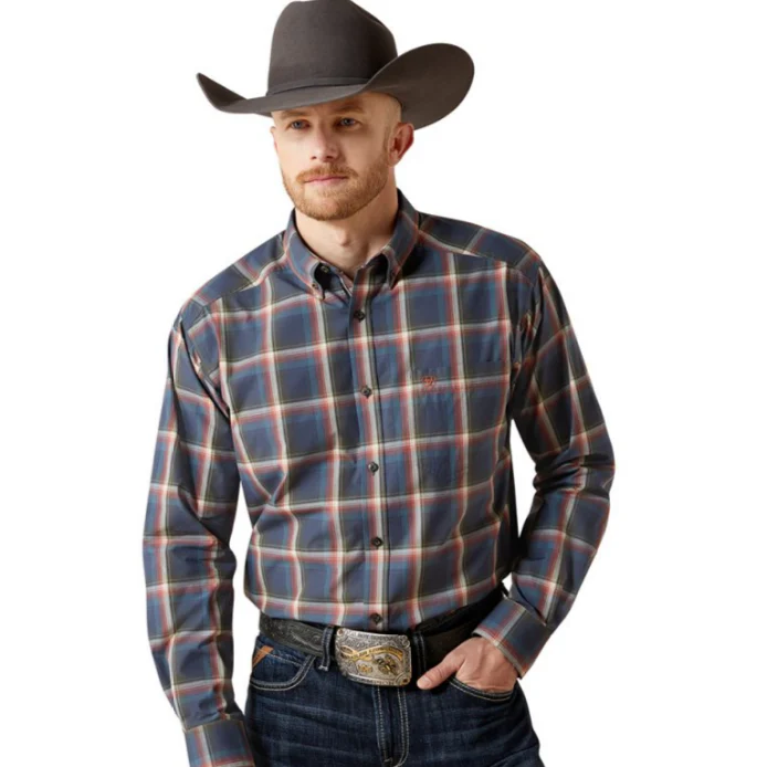 Ariat Men's Pro Ward Long Sleeve Shirt- Navy