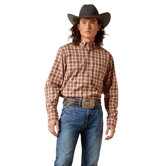 Ariat Men's Pro Willies Long Sleeve Shirt - Dark Red