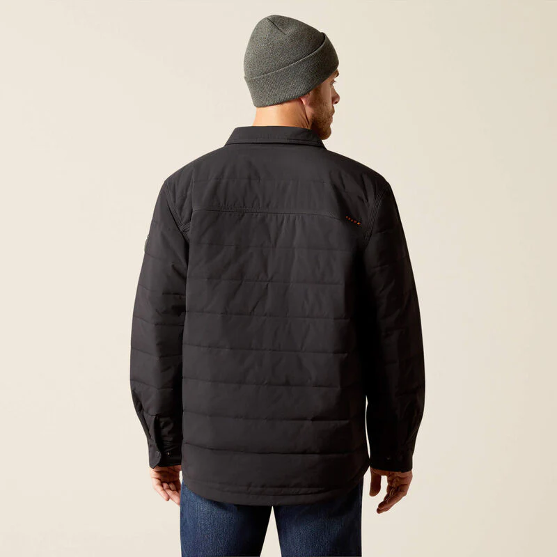 Ariat Men's Rebar Cordura Ripstop Insulated Shirt Jacket - Black - Image 2