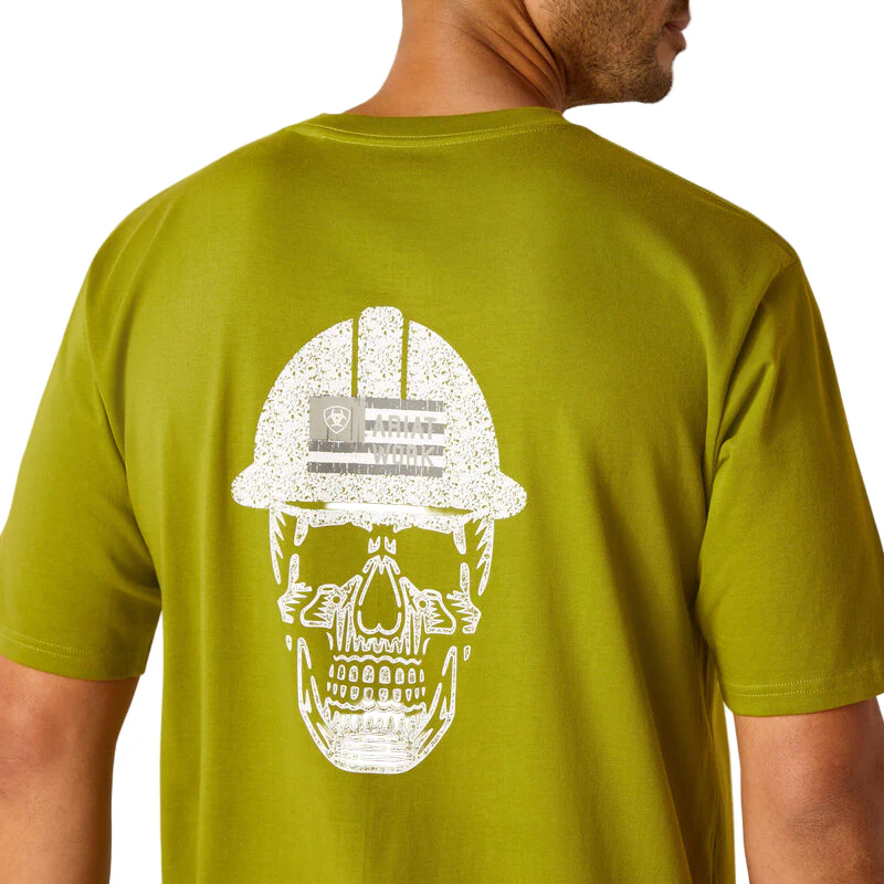 Ariat Men's Rebar Cotton Strong Roughneck T-Shirt - Going Green - Image 5
