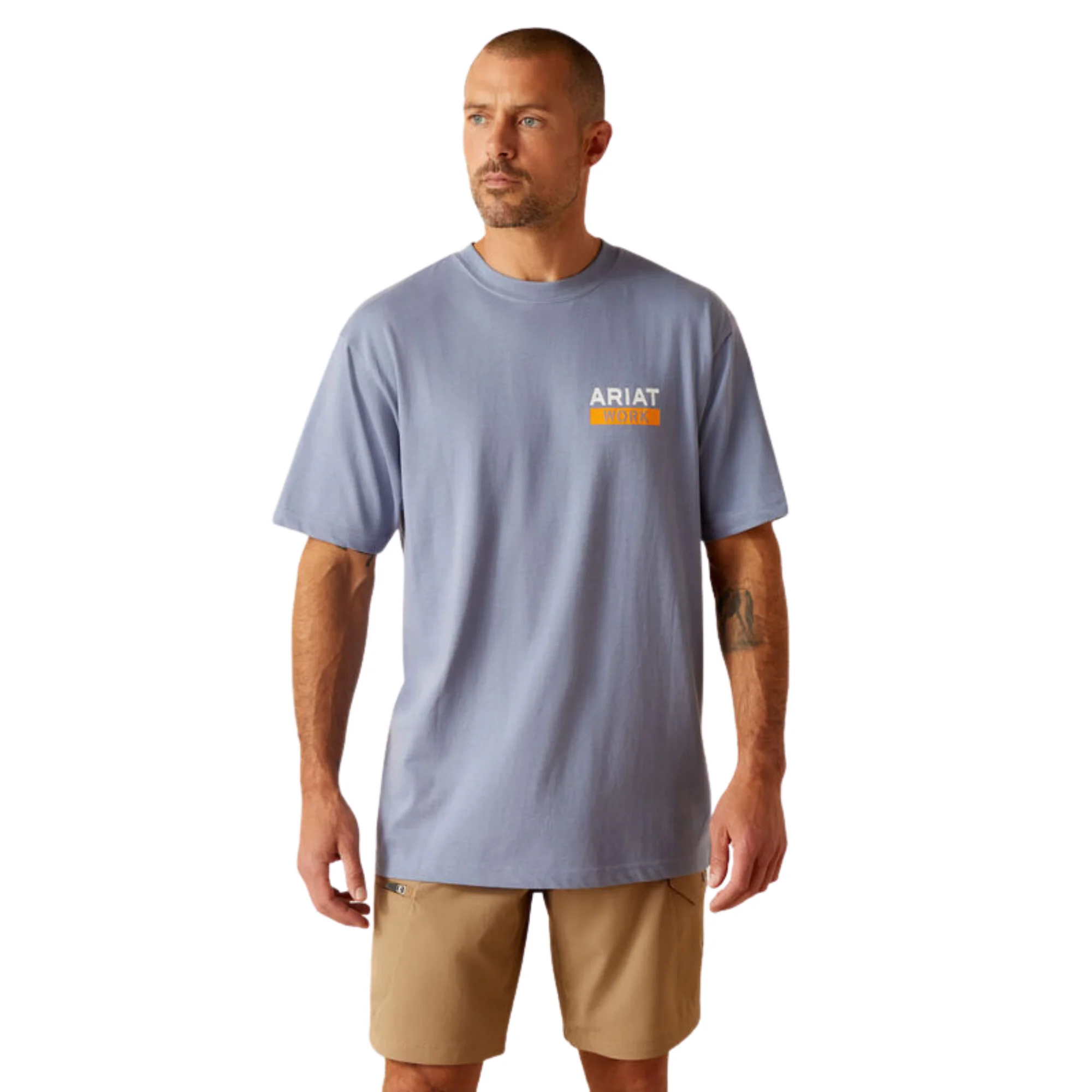 Ariat Men's Rebar Cotton Strong Roughneck T-Shirt - Infinity Heather