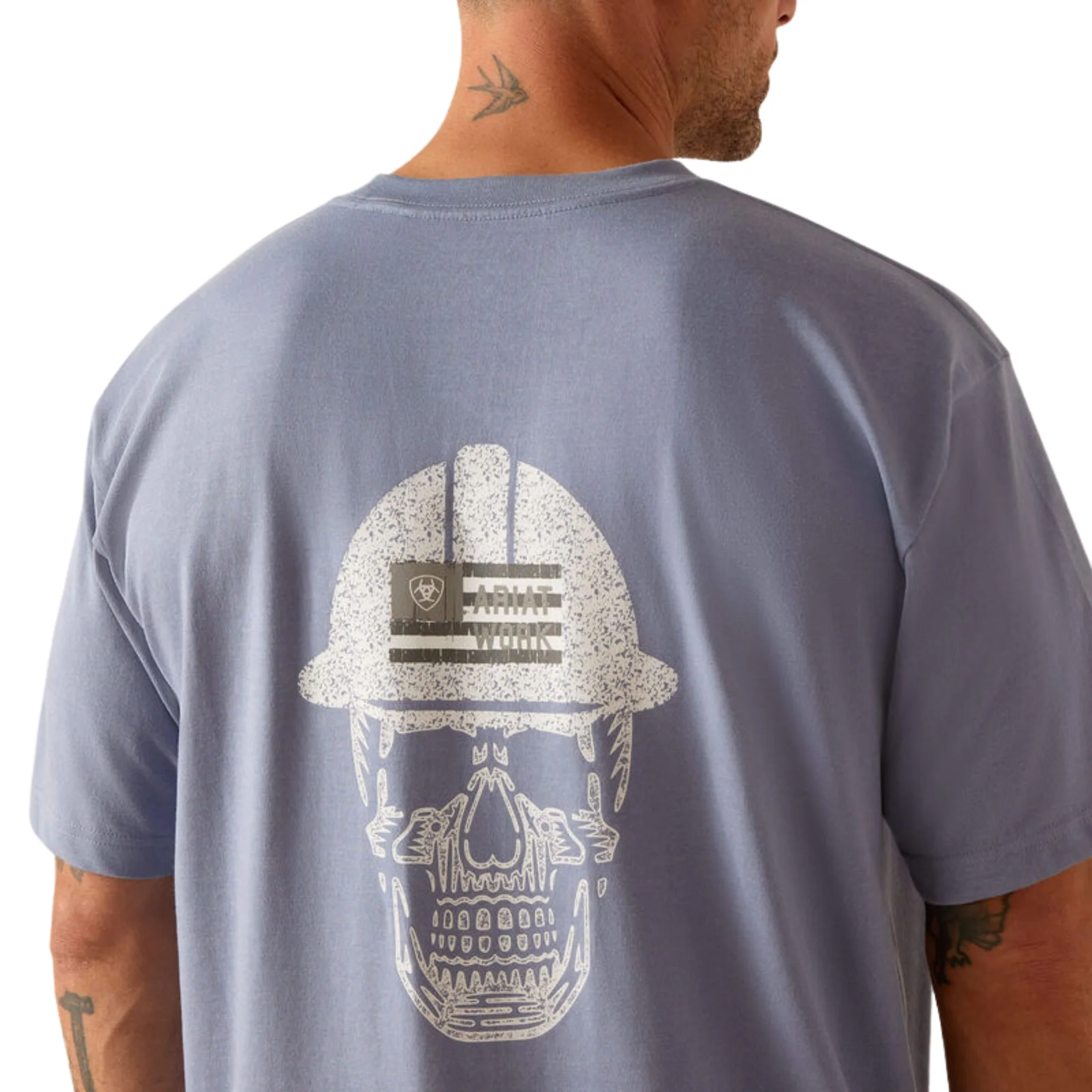Ariat Men's Rebar Cotton Strong Roughneck T-Shirt - Infinity Heather - Image 5
