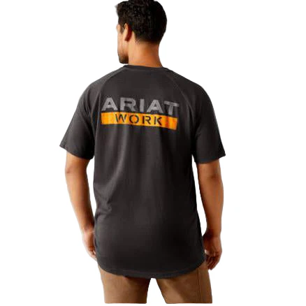 Ariat Men's Rebar Cotton Strong Short Sleeve Logo Tee Shirt- Multiple Colors - Image 6