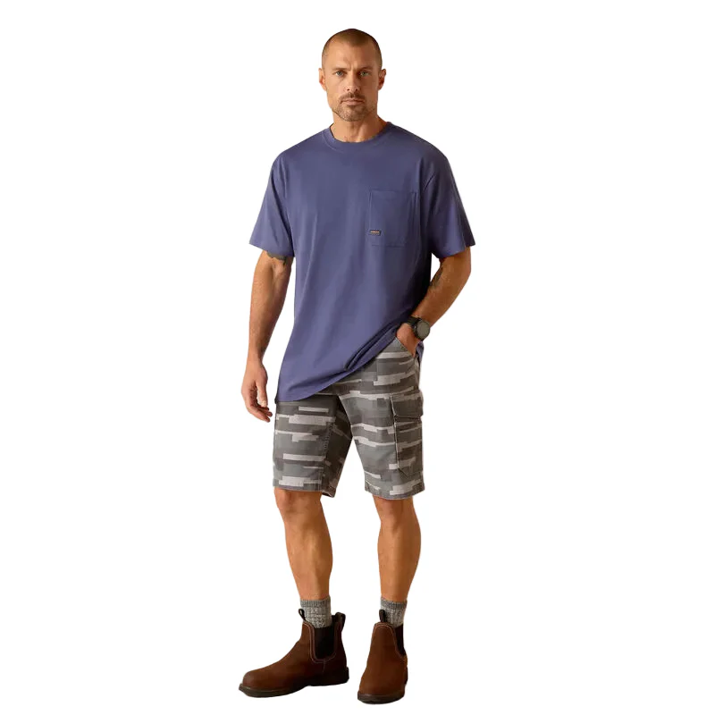 Ariat Men's Rebar Cotton Strong Stacking Dimes Shirt - Blue Indigo - Image 3