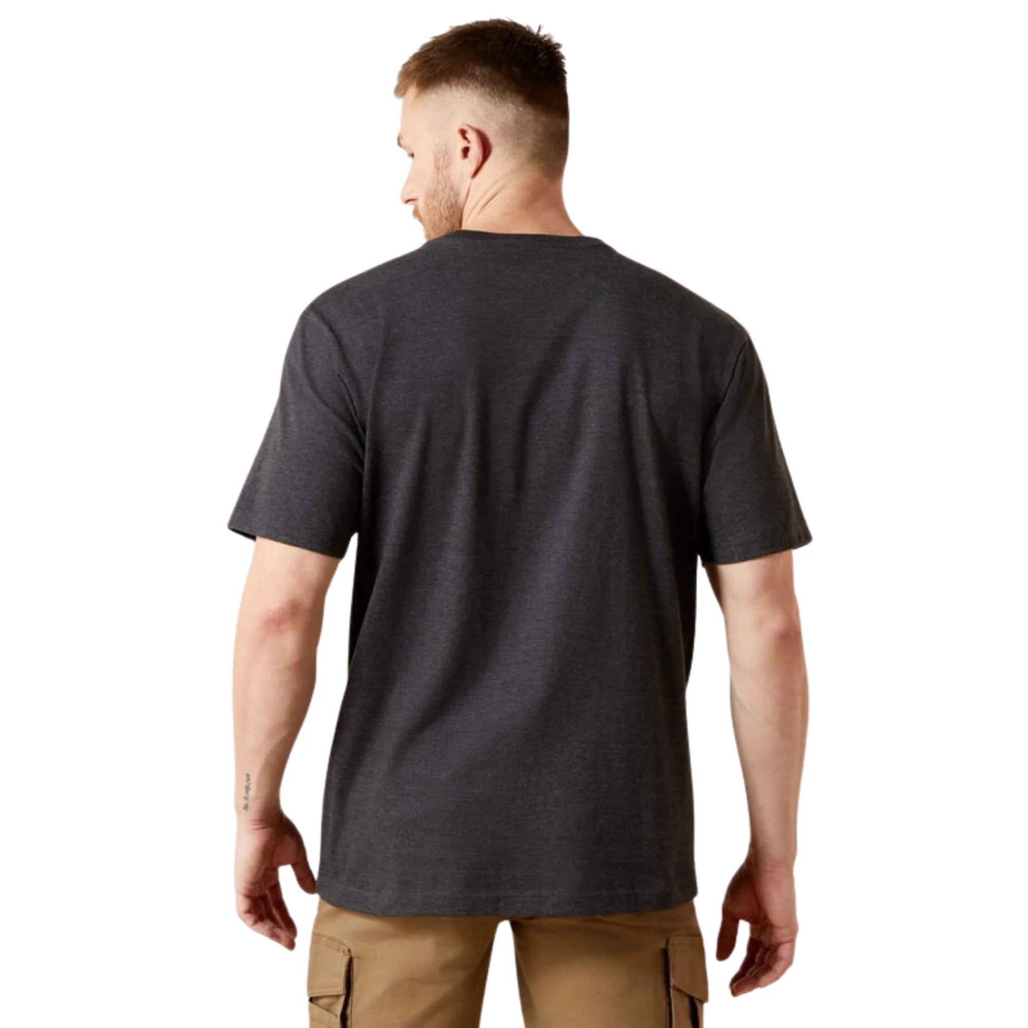 Ariat Men's Rebar Cotton Strong Standard Pocket Short Sleeve Tee Shirt- - Image 2