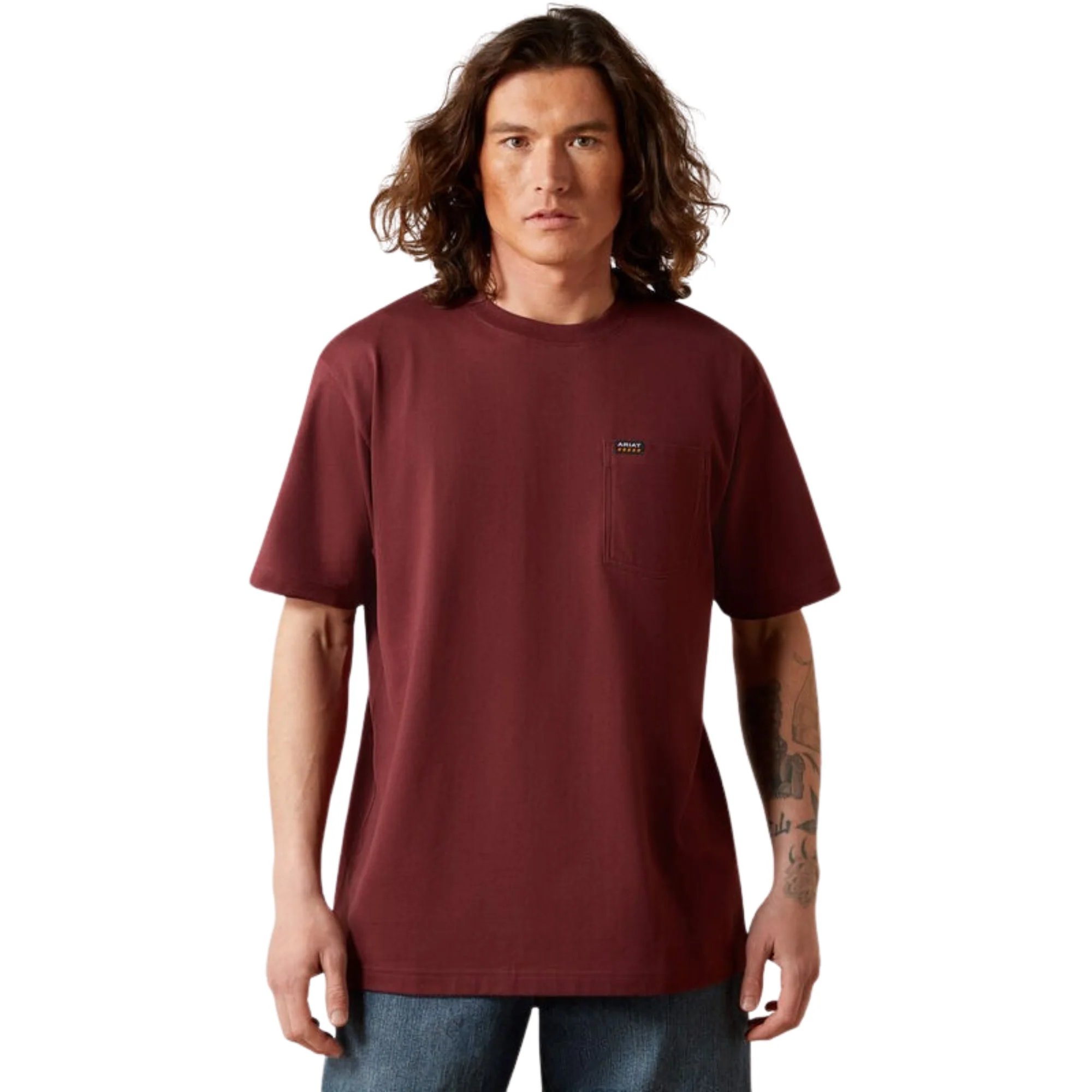 Ariat Men's Rebar Cotton Strong Standard Pocket Short Sleeve Tee Shirt- - Image 3