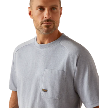 Ariat Men's Rebar Cotton Strong T-Shirt - Infinity Heather - Image 3