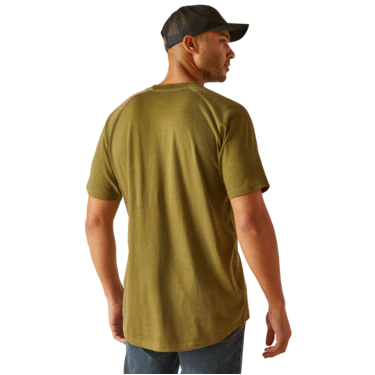 Ariat Men's Rebar Cotton Strong T-Shirt - Lichen Heather - Image 2