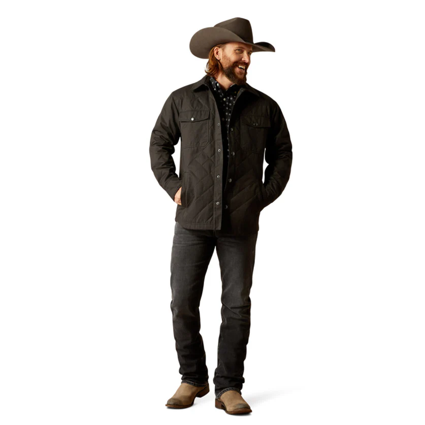 Ariat Men's Grizzly Shirt Jacket - Black - Image 3