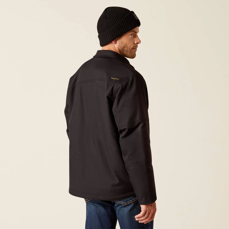**Ariat Men's Rebar DuraCanvas Sherpa Lined Jacket - Black - Image 2