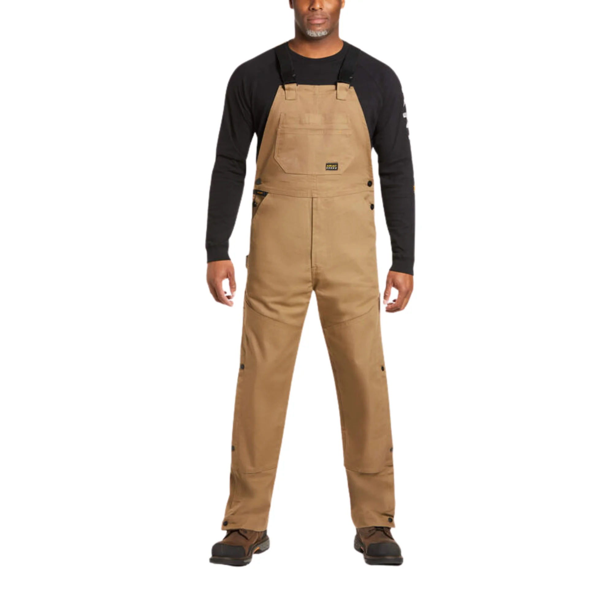 **Ariat Men's Rebar Duracanvas Unlined Bib Overalls - Field Khaki
