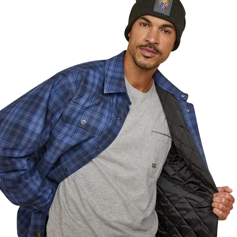 Ariat Men's Rebar Flannel Insulated Shirt Jacket  Coastal Blue Plaid - Image 4