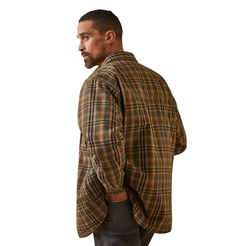 Ariat Men's Rebar Flannel Insulated Shirt Jacket Wren Plaid - Image 2