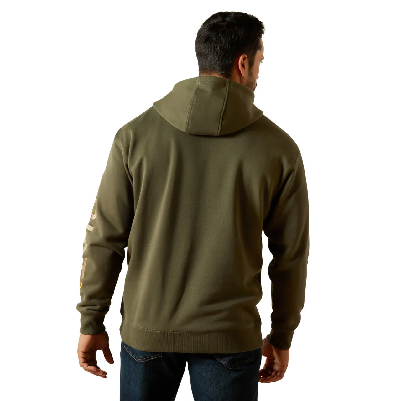 Ariat Men's Rebar Graphic Hoodie - Grape Leaf/ Dried Herb - Image 2