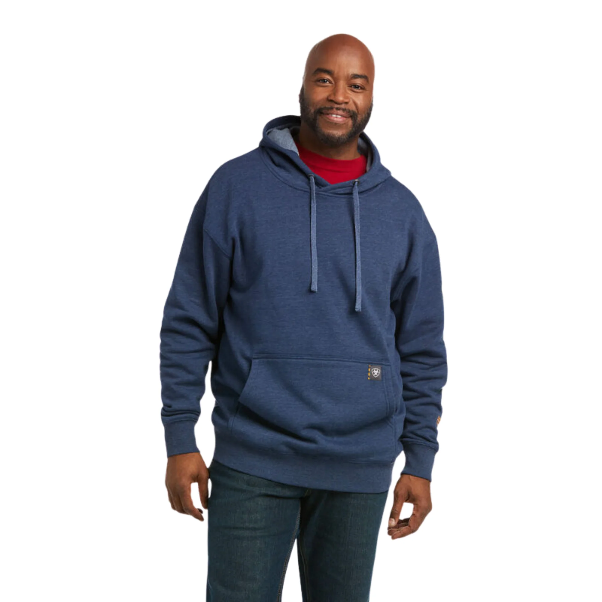 Ariat Men's Rebar Graphic Hoodie - Navy Heather/Lime