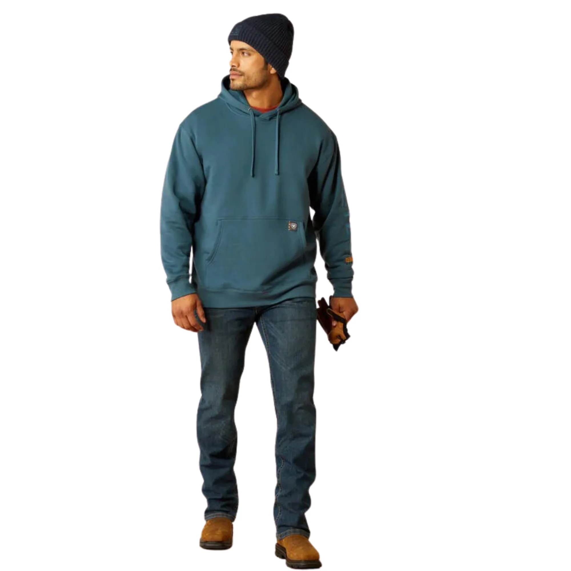 Ariat Men's Rebar Graphic Hoodie - Stargazer/Larkspur - Image 2