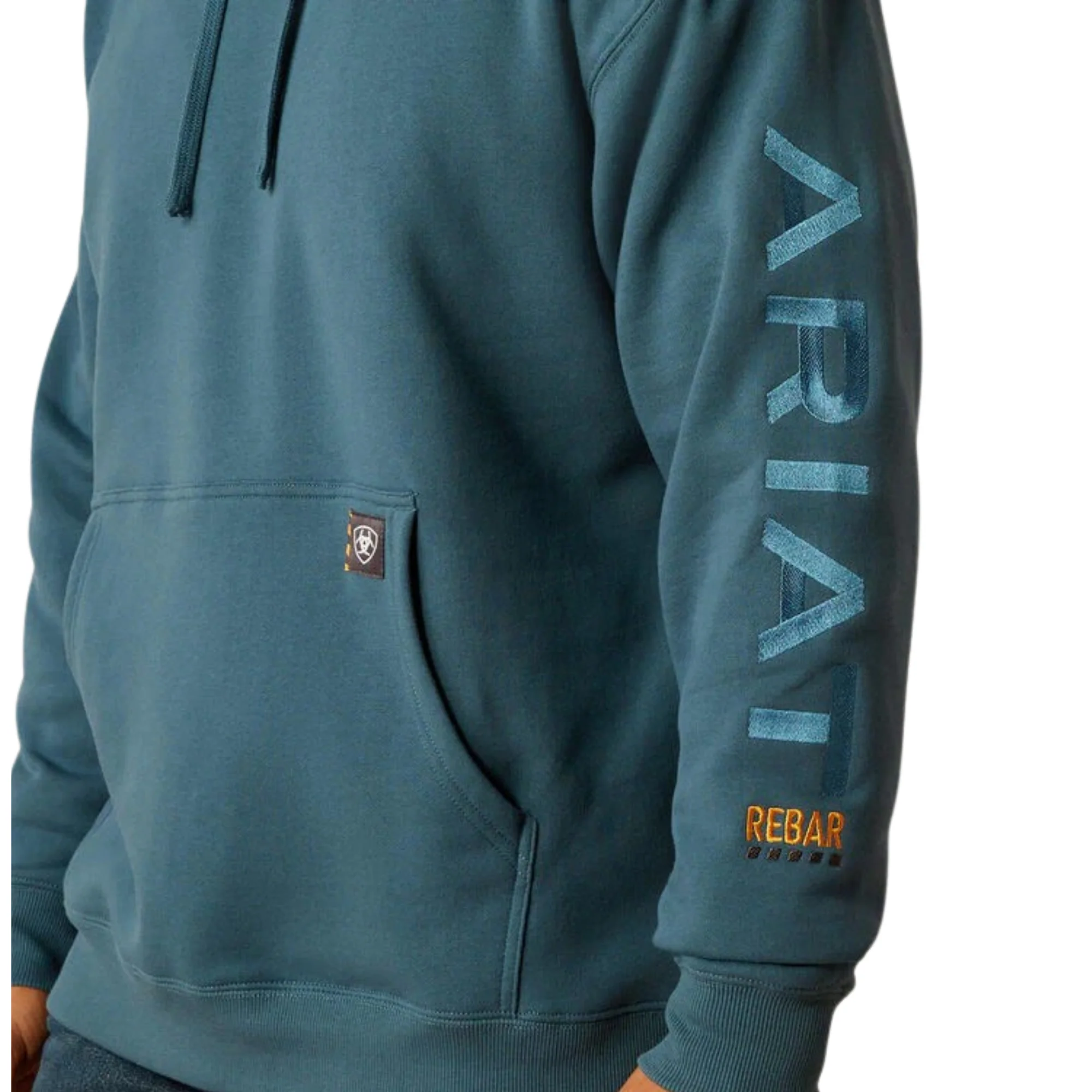 Ariat Men's Rebar Graphic Hoodie - Stargazer/Larkspur - Image 3