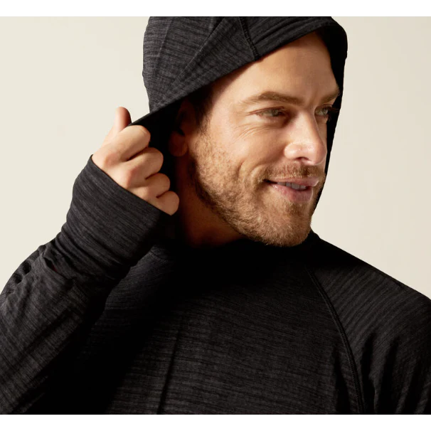 Ariat Men's Rebar Gridwork Hoodie - Black - Image 2