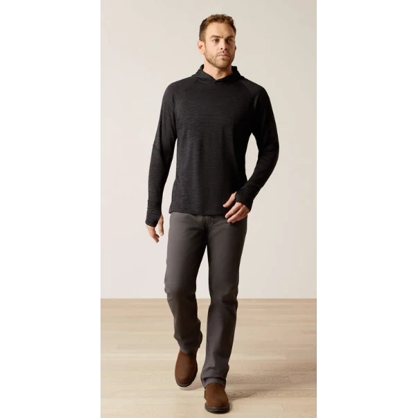 Ariat Men's Rebar Gridwork Hoodie - Black - Image 3