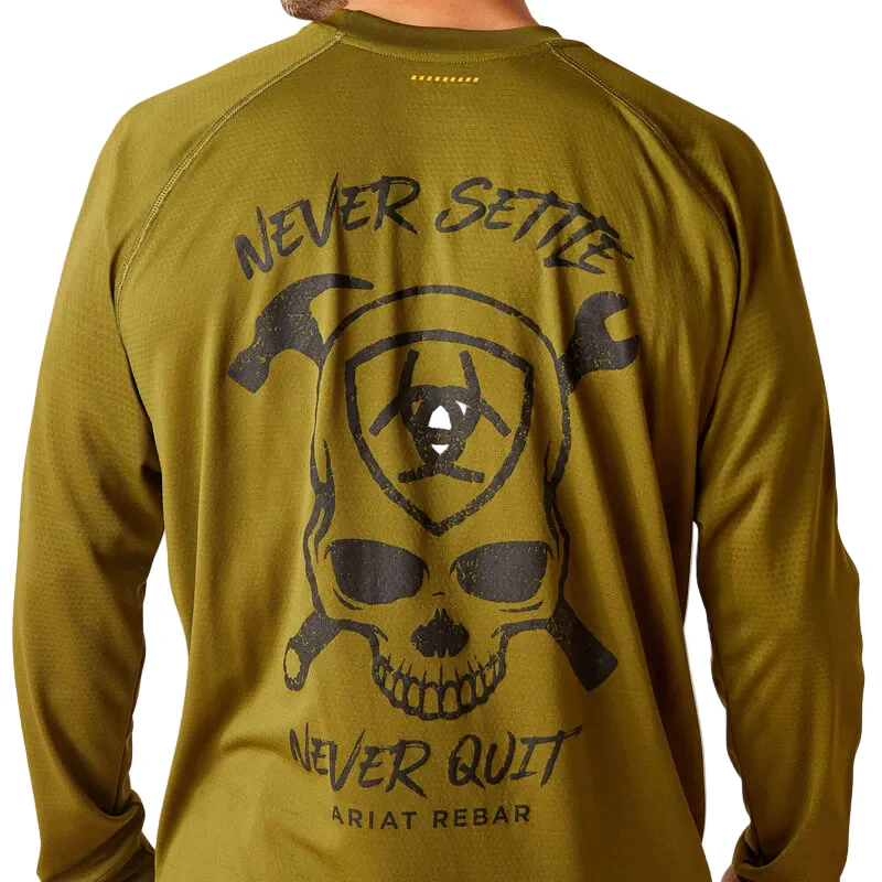 Ariat Men's Rebar Heat Fighter Jolly Wrencher Shirt - Lichen - Image 4