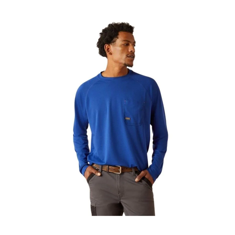 Ariat Men's Rebar Heat Fighter Work Hard Long Sleeve Tee Shirt - Assorted Colours - Image 2