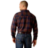 Ariat Men's Rebar Heavy Flannel Long Sleeve Work Shirt - Navy/Malbec - Image 2