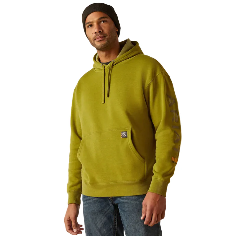 Ariat Men's Rebar  Hoodie - Going Green Heather
