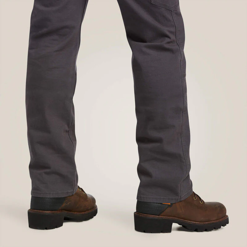 **Ariat Men's Rebar M4 Low Rise DuraStretch Made Tough Double Front Stackable Straight Leg Pant - Rebar Grey - Image 2