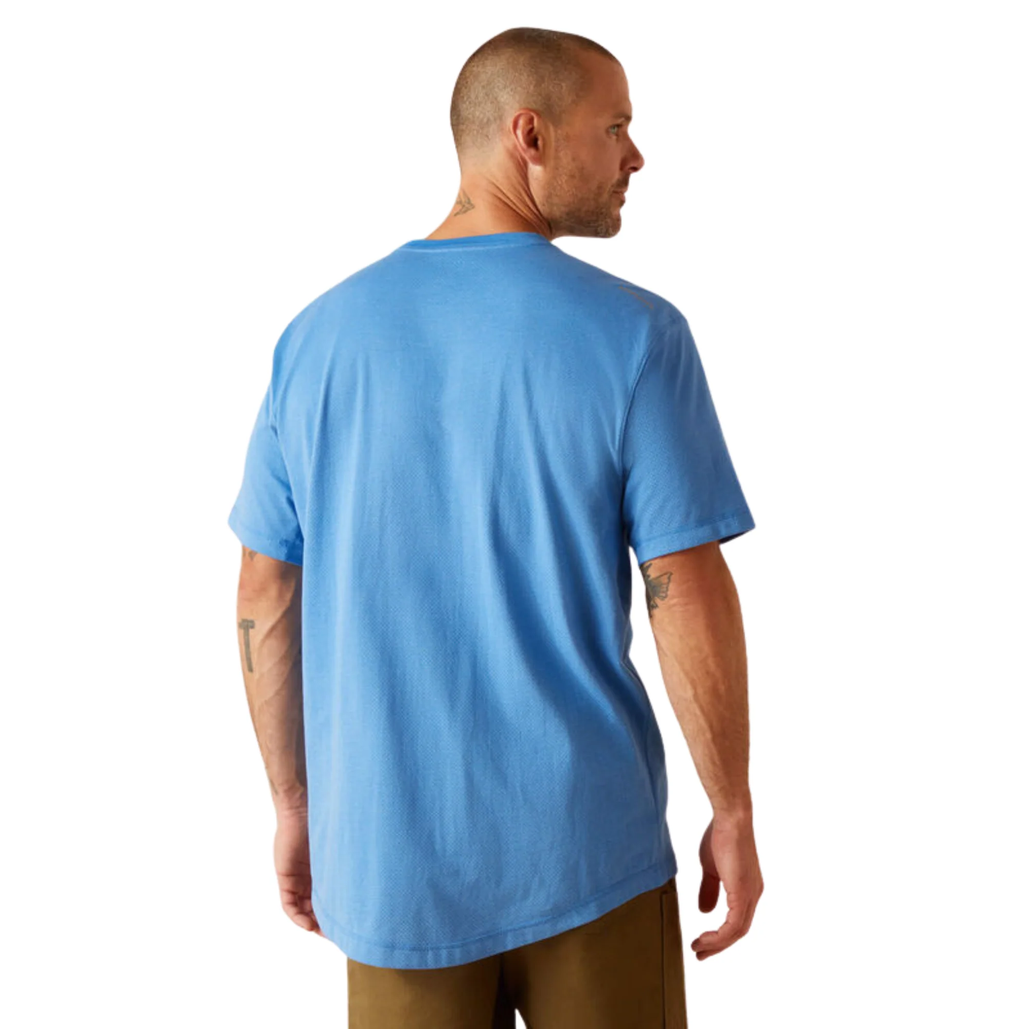 Ariat Men's Rebar Workman 360 Airflow T-Shirt - Campanula Heather - Image 2