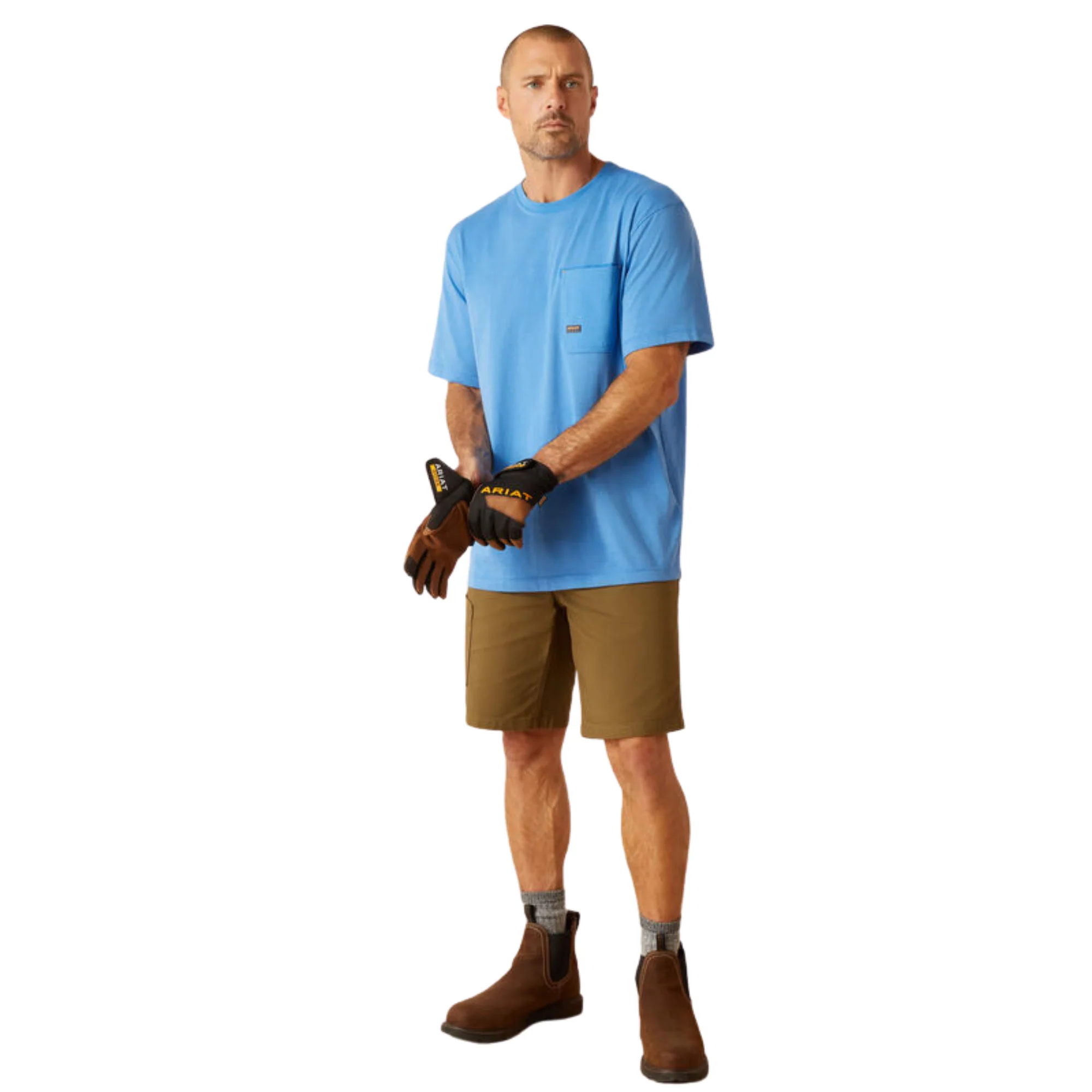 Ariat Men's Rebar Workman 360 Airflow T-Shirt - Campanula Heather - Image 3