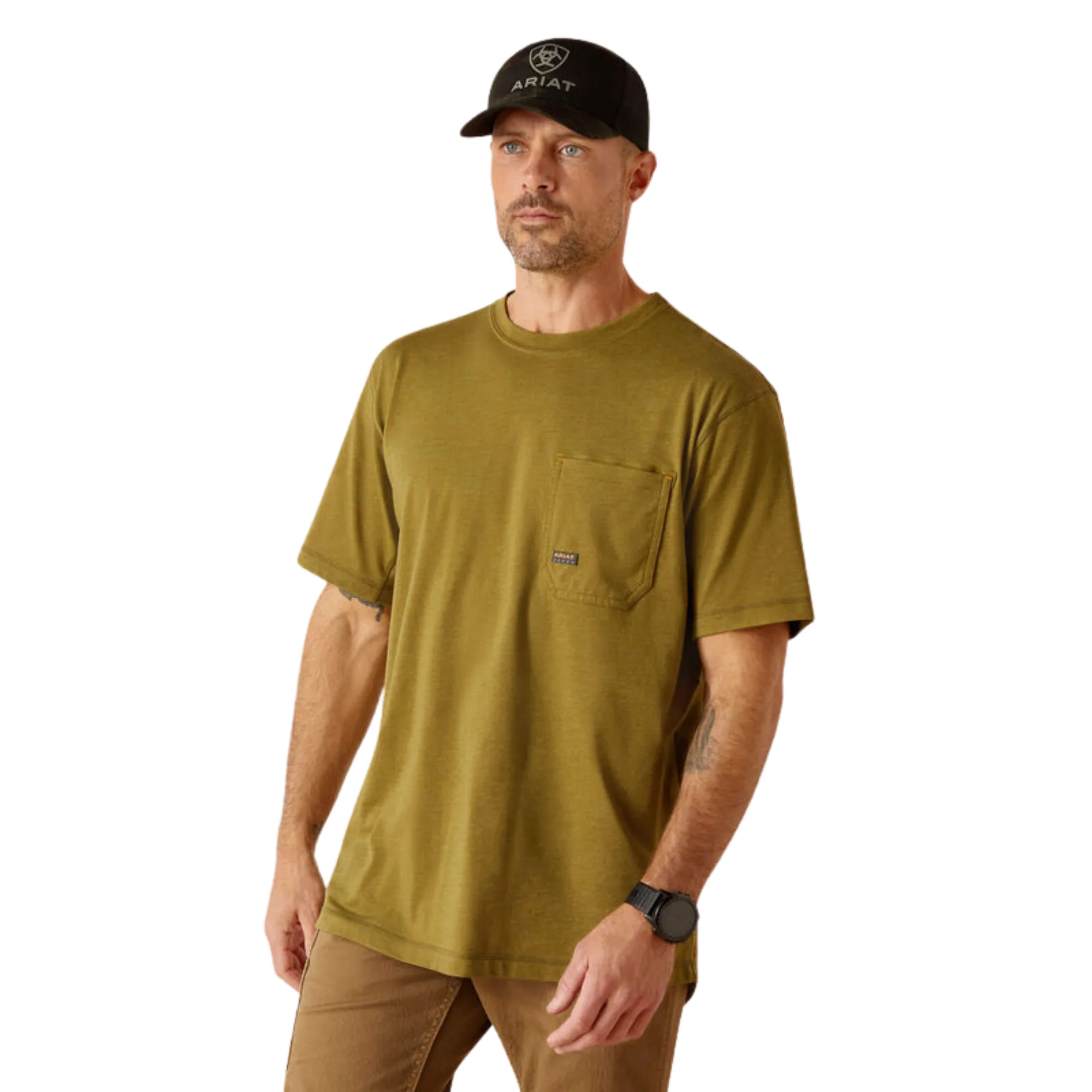 Ariat Men's Rebar Workman Born T-Shirt - Lichen Heather