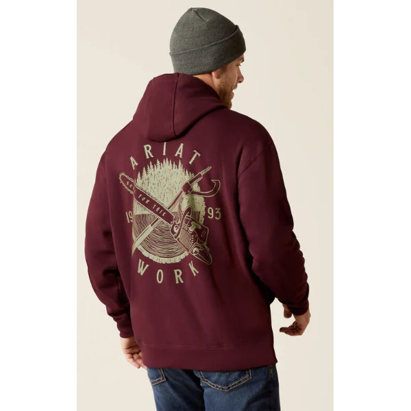 Ariat Men's Rebar Workman Chainsaw Hoodie - Assorted Colours - Image 2