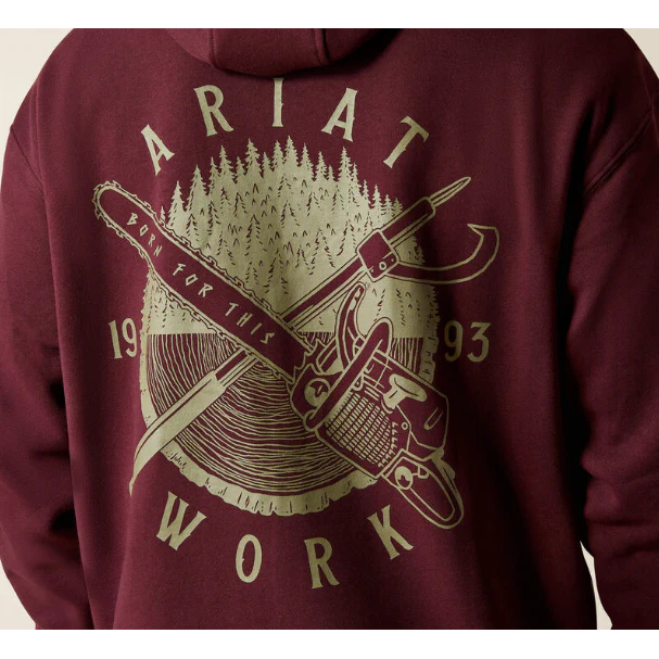 Ariat Men's Rebar Workman Chainsaw Hoodie - Assorted Colours - Image 3
