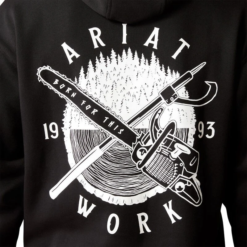 Ariat Men's Rebar Workman Chainsaw Hoodie - Assorted Colours - Image 8