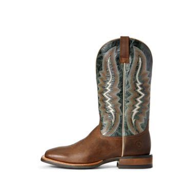 Ariat Men's Relentless Short Round Western Boot - Latigo Tan/Lucky Clover - Image 2