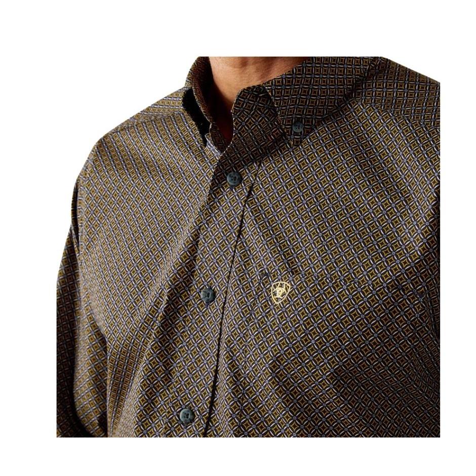 Ariat Men's Reagan Classic Fit Long Sleeve Shirt - Royal Blue - Image 3