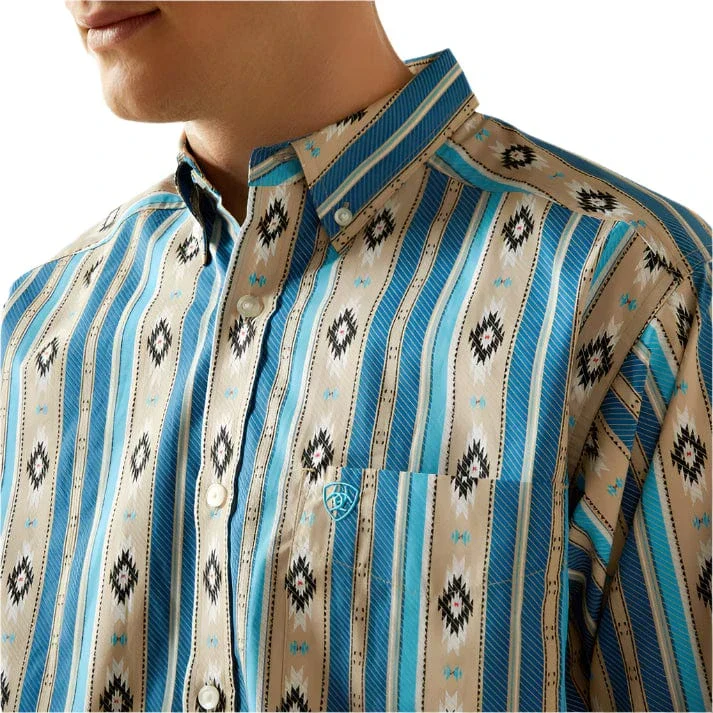 Ariat Men's Shiloh Long Sleeve Classic Fit Shirt - Khaki - Image 2