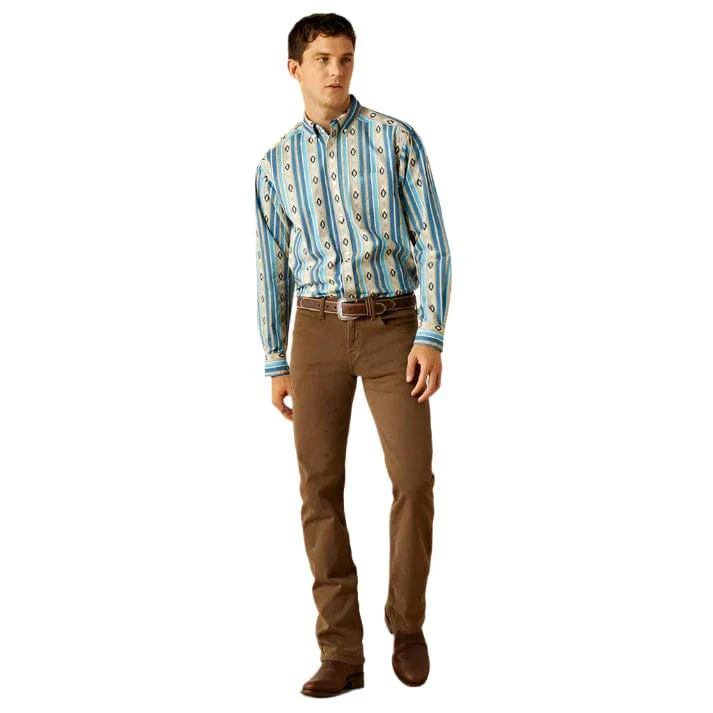 Ariat Men's Shiloh Long Sleeve Classic Fit Shirt - Khaki - Image 4