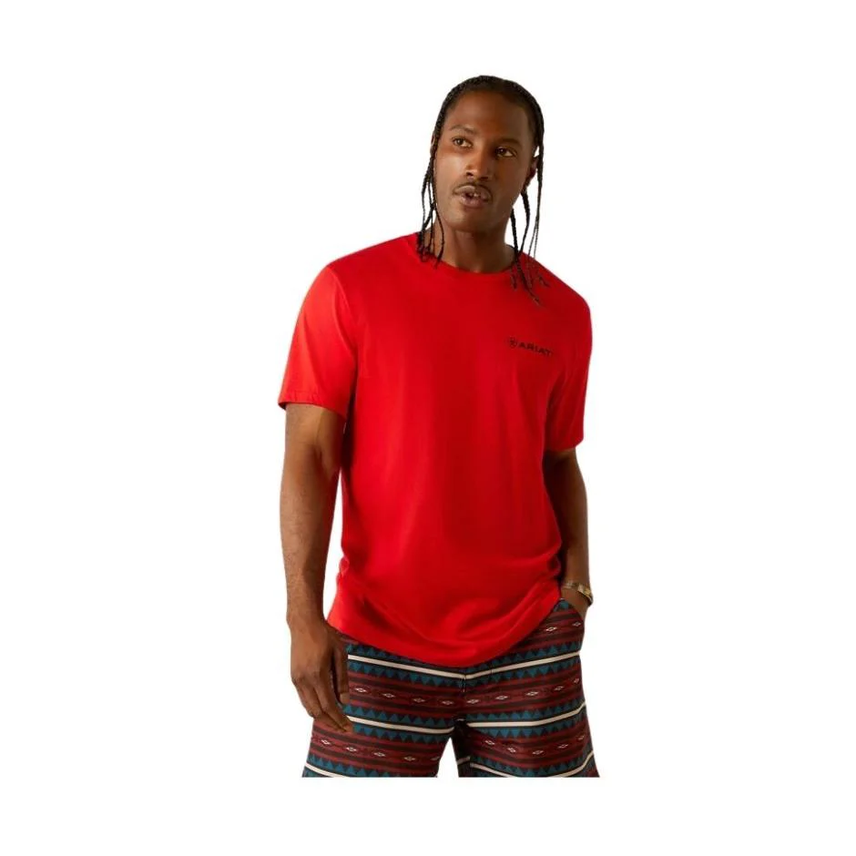 Ariat Men's Short Sleeve Proud Farmer Tee Shirt- Red - Image 3