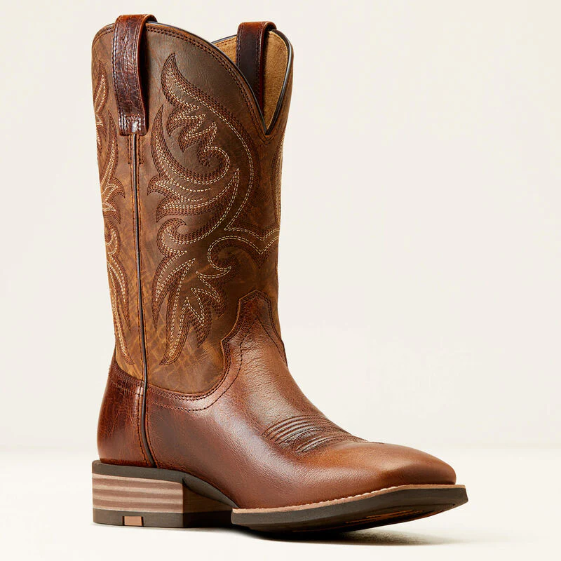 Ariat Men's Slingshot Cowboy Boots - Beasty Brown/Rugged Tan - Image 6