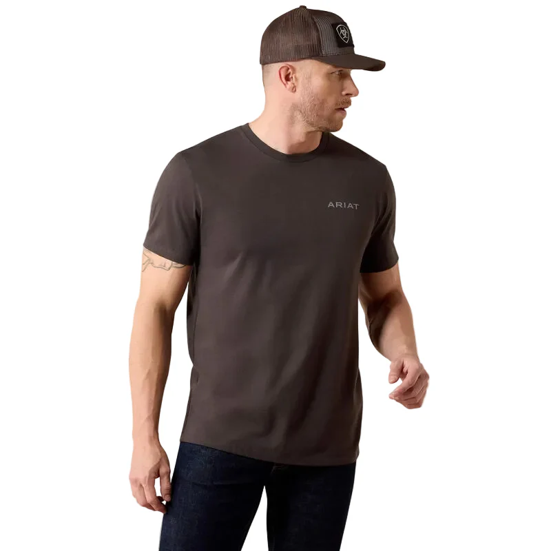 Ariat Men's Southwest Mountain Man Classic Fit Tee Shirt - Vintage Black
