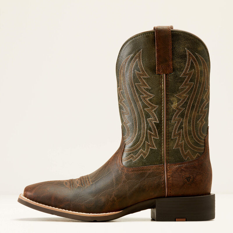 Ariat Men's Sport Big Country Western Boots - Mahogany Elephant Print/Forest Green - Image 2