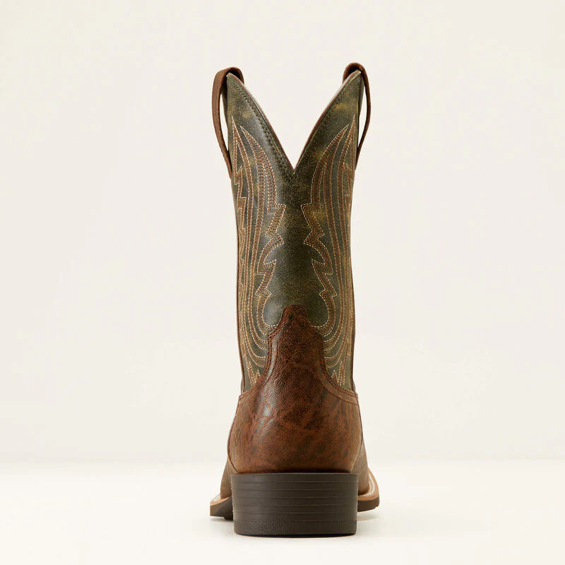 Ariat Men's Sport Big Country Western Boots - Mahogany Elephant Print/Forest Green - Image 5