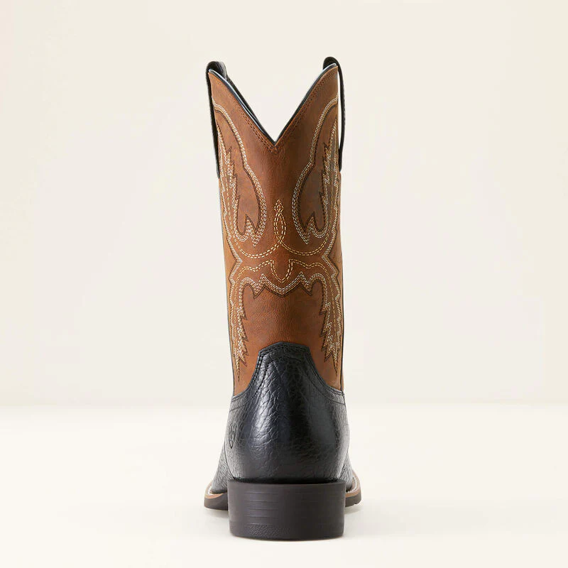 Ariat Men's Sport Stratten Cowboy Boot - Black Adobe - Image 6