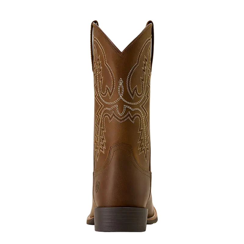 Ariat Men's Sport Stratten Wide Toe Cowboy Boot - Distressed Brown - Image 3
